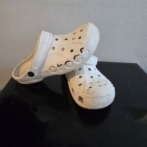 CROCS Kids White Classic Clog Sandals